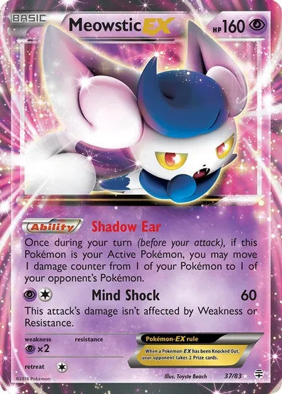 Meowstic EX - 037/083 (GEN) Ultra Rare - Near Mint Holofoil