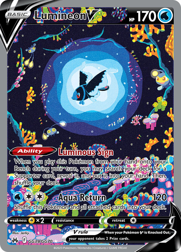 pokemon card gg Lumineon V - GG39/GG70 (CRZ:GG) Ultra Rare