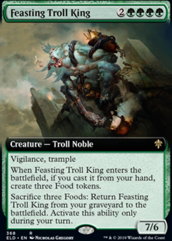 Feasting Troll King [#368 Extended Art] (ELD-R)