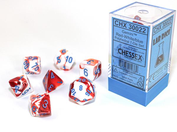 CHX30022: Gemini - Poly Set Red-White w/blue (7) (OOP)