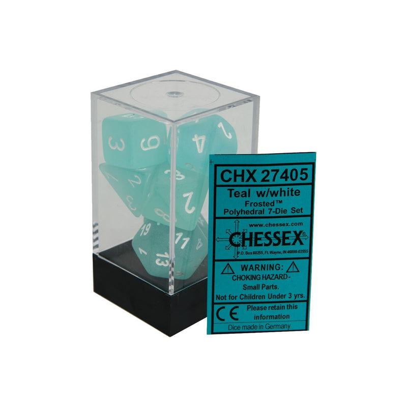 CHX27405: Frosted - Poly Set Teal w/white (7)