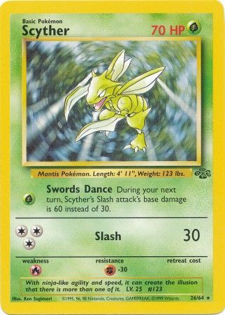 Scyther - 26/64 (JU) Rare - Near Mint Unlimited