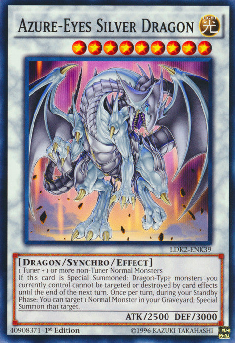 Azure-Eyes Silver Dragon (LDK2-ENK39) Common - Near Mint 1st Edition