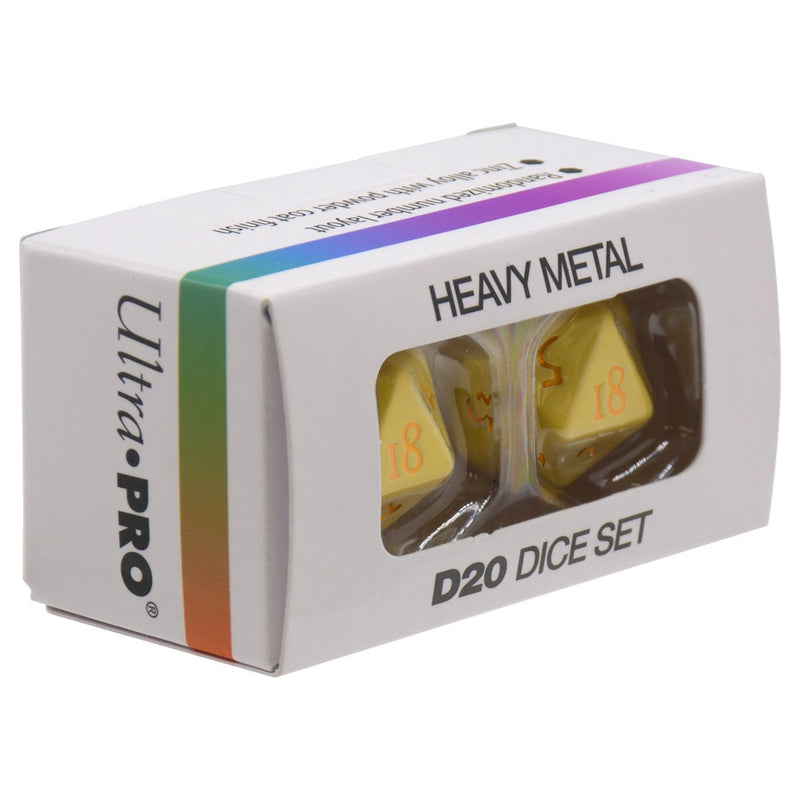 Ultra-PRO: Dice Set - Heavy Metal: Vivid - Yellow 2d20