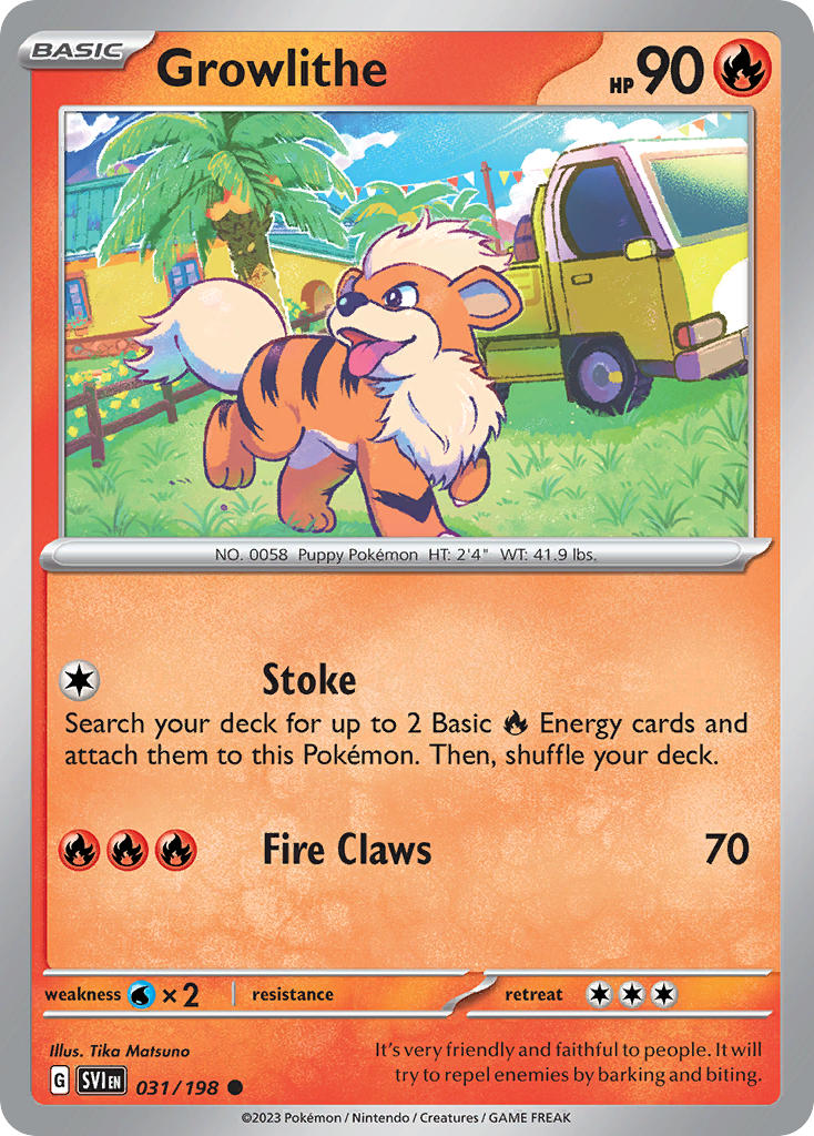 Growlithe - 031/198 (SV1) Common - Near Mint