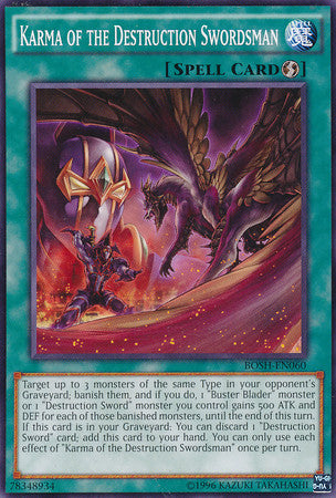 Karma of the Destruction Swordsman (BOSH-EN060) Common - Near Mint Unlimited