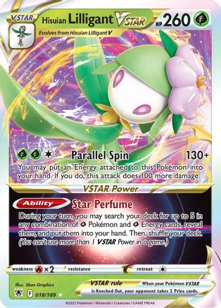 Hisuian Lilligant VSTAR - 018/189 (SWSH10) Ultra Rare - Near Mint Holofoil