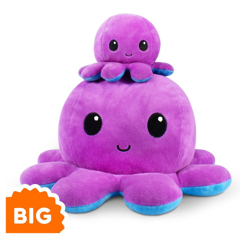 Reversible BIG Plush: Octopus - Purple & Blue