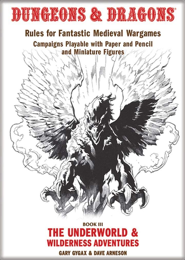 Dungeons & Dragons Book Cover Series 1 Magnet - Rule Book III Underworld and Wilderness