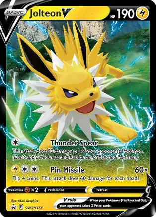 Jolteon V - SWSH151 (SWSH:PR) Promo - Near Mint Holofoil