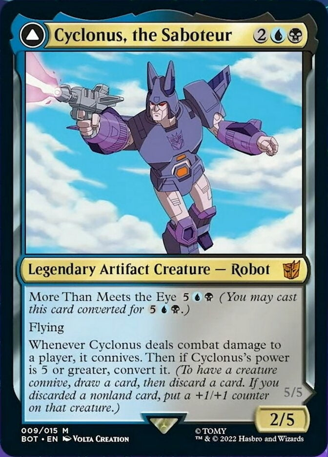 Cyclonus, the Saboteur // Cyclonus, Cybertronian Fighter (BOT-M)