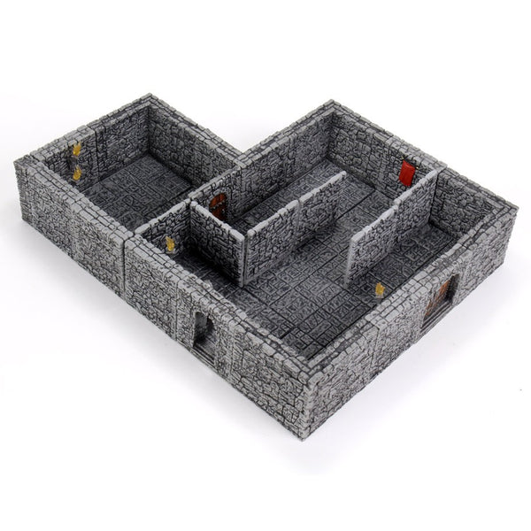 WizKids 4D Tiles: WarLock Tiles - Dungeon Tiles 2 - Stone Wall Expansions