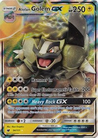 Alolan Golem GX - 034/111 (CIN) Ultra Rare - Near Mint Holofoil