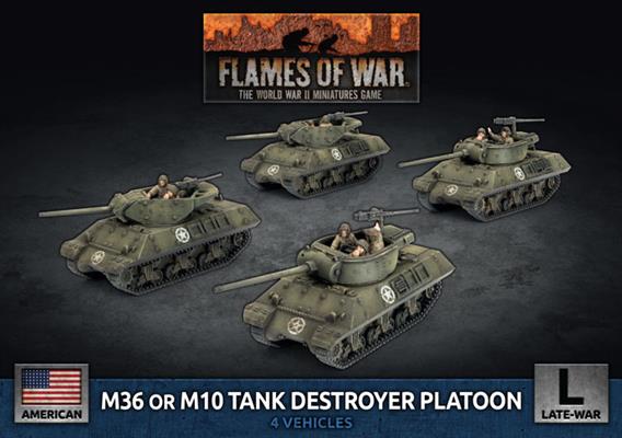 Flames of War: WWII: USA (UBX89) - M36 (90mm) Tank Destroyer Platoon (Plastic)