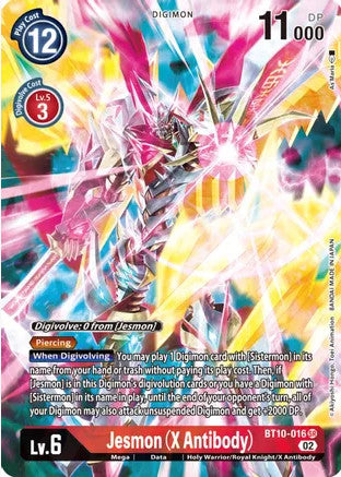 Jesmon (X Antibody) (Alternate Art) - Xros Encounter (BT10-016 SR)