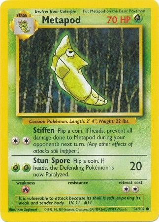 Metapod - 054/102 (BS) Common - Near Mint