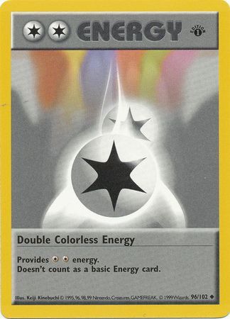 Double Colorless Energy - 096/102 (BS) 1st Edition Uncommon - Near Mint