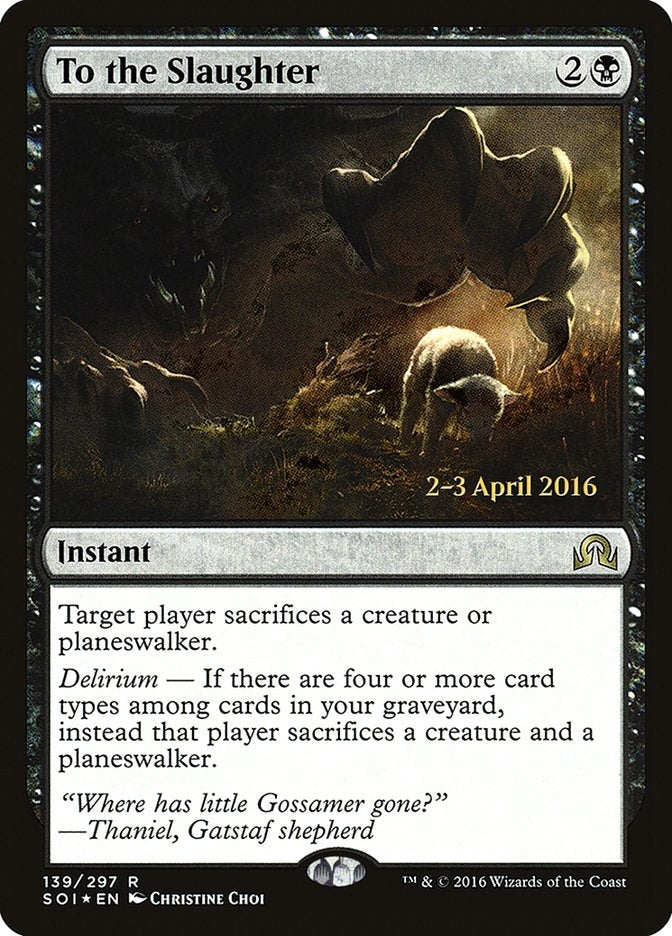 To the Slaughter (SOI-R-PRE)