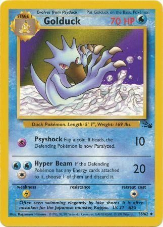 Golduck - 35/62 (FO) Uncommon - Near Mint Unlimited