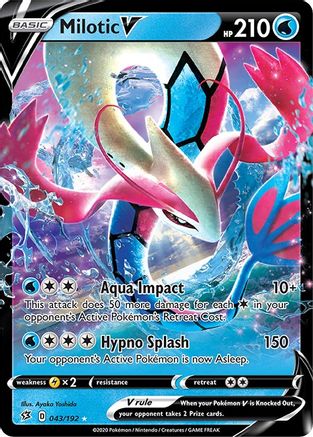 Milotic V - 043/192 (SWSH02) Ultra Rare - Near Mint Holofoil