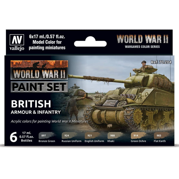 Model Color: World War II Paint Set - British Armour and Infantry