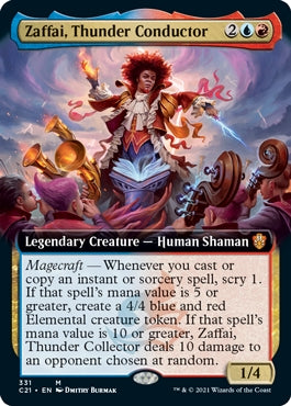 Zaffai, Thunder Conductor [Extended Art] (C21-M)