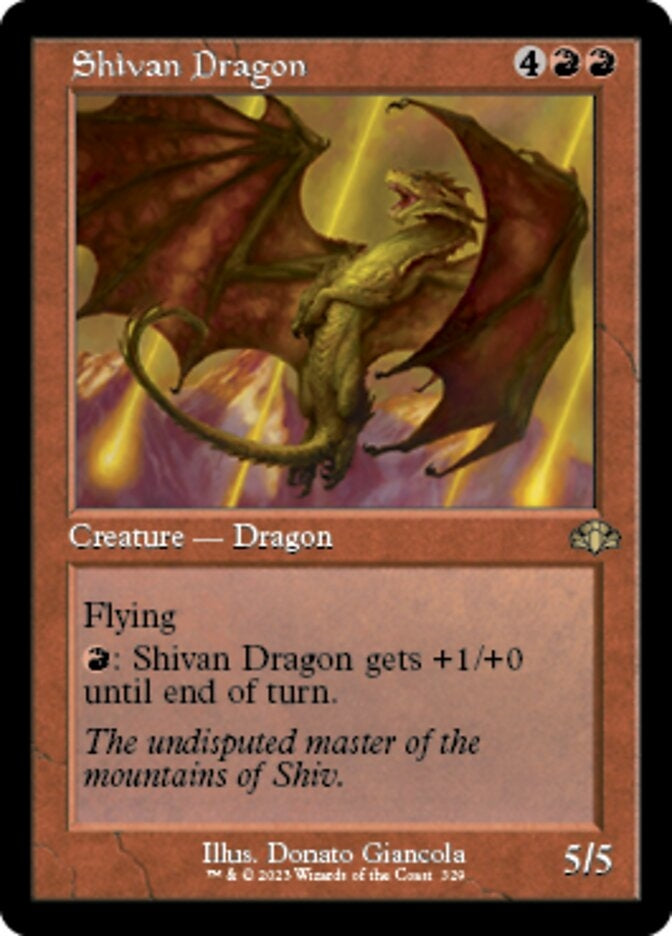 Shivan Dragon [#329 Old Frame Bonus Sheet] (DMR-R)