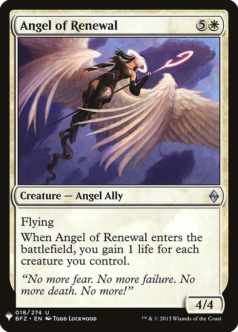 Angel of Renewal [Mystery Booster #0020] (BFZ-U)