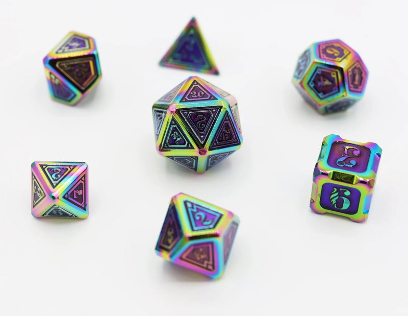 Alchemist Metals: Burnt Opal - Metal RPG Dice Set