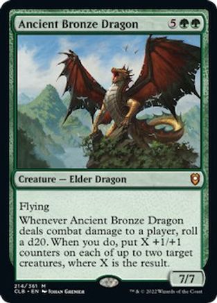 Ancient Bronze Dragon (CLB-M-FOIL) Light Play