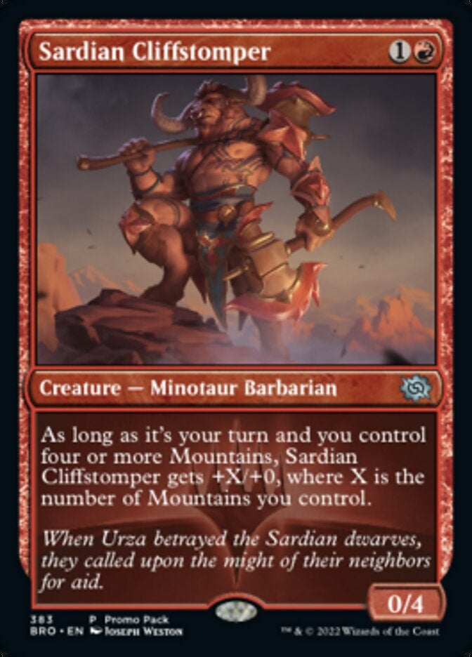 Sardian Cliffstomper [#383 FNM Style] (BRO-U-PP)