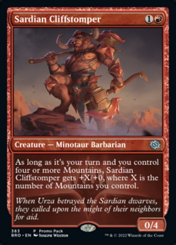 Sardian Cliffstomper [#383 FNM Style] (BRO-U-PP)