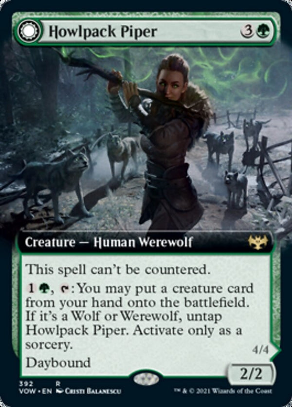 Howlpack Piper // Wildsong Howler [#392 Extended Art] (VOW-R)