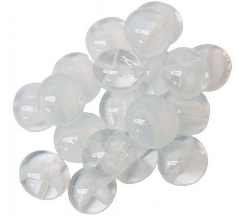 CHX01162: Glass Stones Tube - White Catseye (20+)