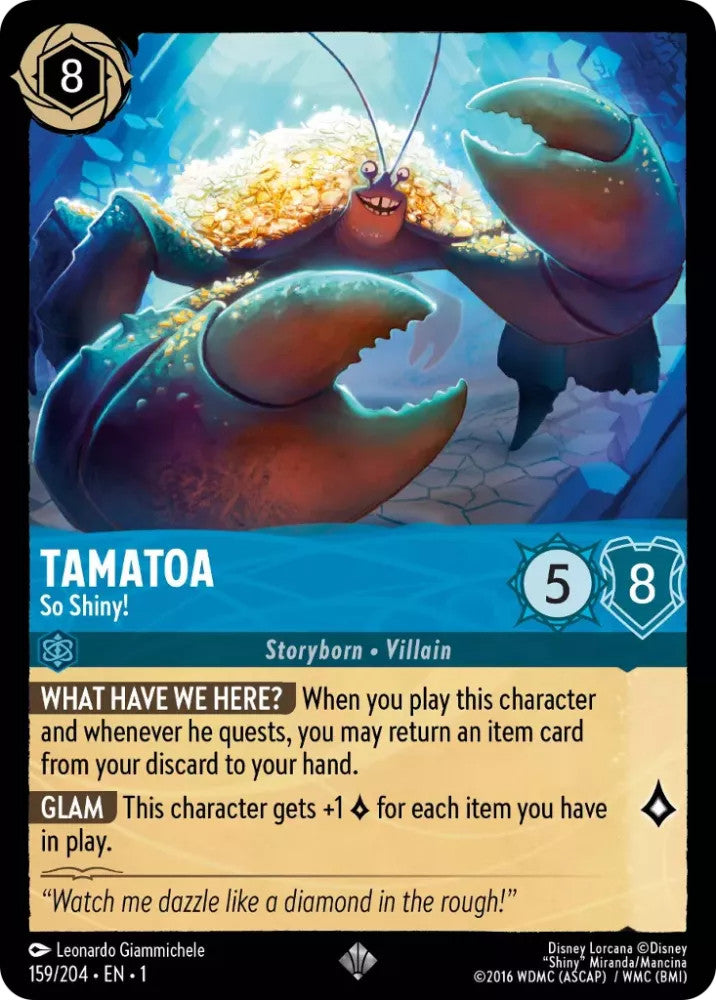 Tamatoa - So Shiny! (The First Chapter 159/204) Super Rare - Near Mint