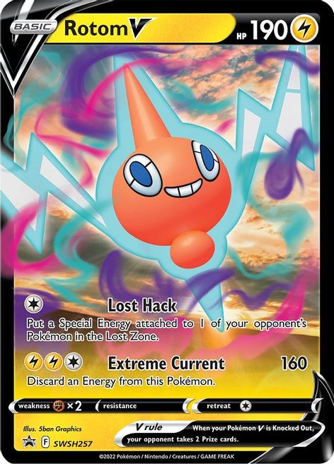 Rotom V - SWSH257 (SWSH:PR) Promo - Near Mint Holofoil
