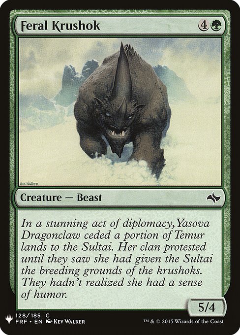 Feral Krushok [Mystery Booster #1208] (FRF-C)