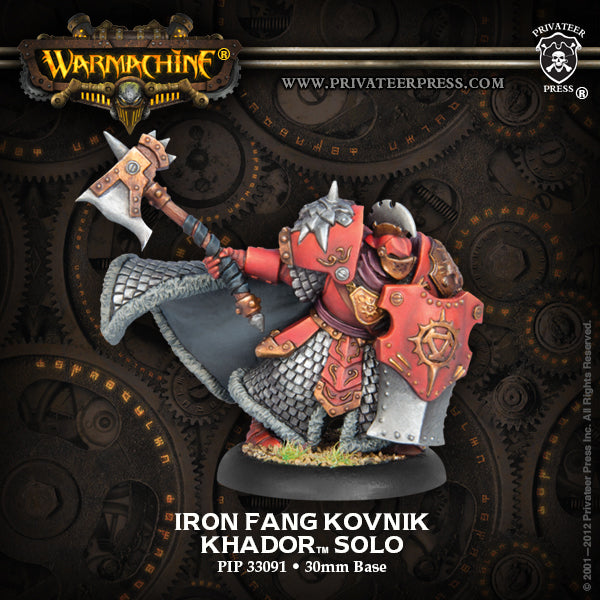 Warmachine: Khador - Iron Fang Kovnik, Solo (Metal)