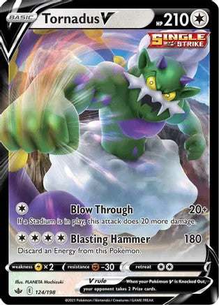 Tornadus V - 124/198 (SWSH06) Ultra Rare - Near Mint Holofoil