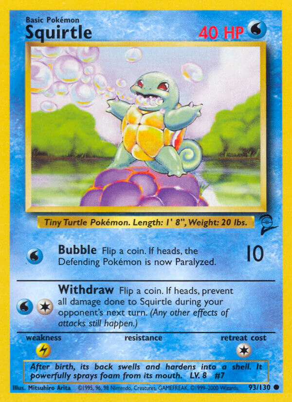 Squirtle - 093/130 (BS2) Common - Near Mint