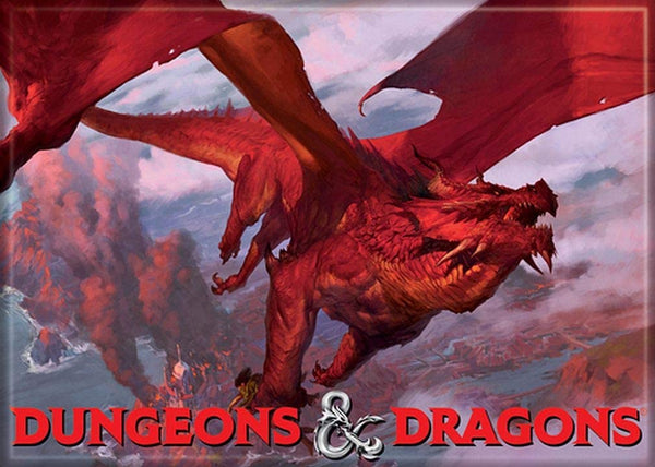Dungeons & Dragons Book Cover Series 1 Magnet - Red Dragon