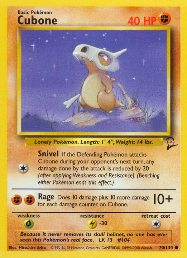 Cubone - 070/130 (BS2) Common - Near Mint