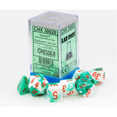 CHX30020: Gemini - Poly Set Mint Green-White w/Orange (7) (OOP)