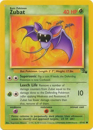 Zubat - 57/62 (FO) Common - Near Mint Unlimited