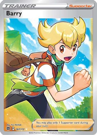 Barry (Full Art) - 167/172 (SWSH09) Ultra Rare - Near Mint Holofoil