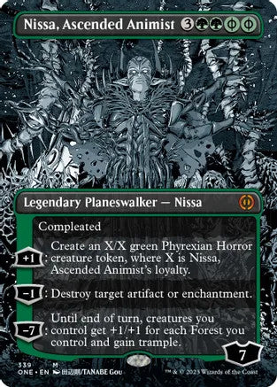 Nissa, Ascended Animist [#339 Showcase] (ONE-M-FOIL)