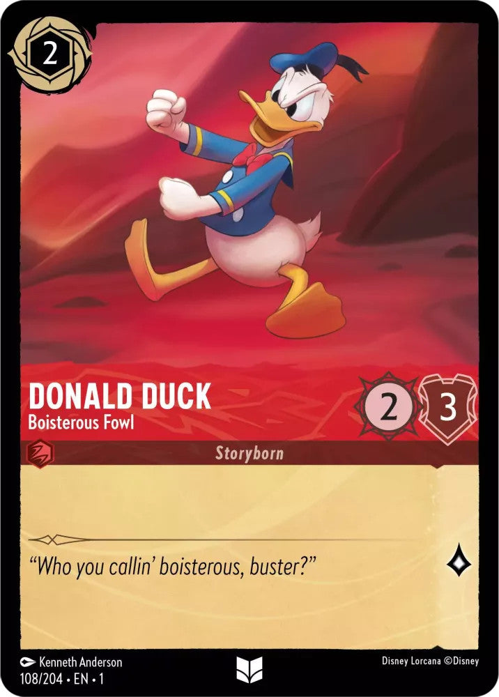 Donald Duck - Boisterous Fowl (The First Chapter 108/204) Uncommon - Near Mint