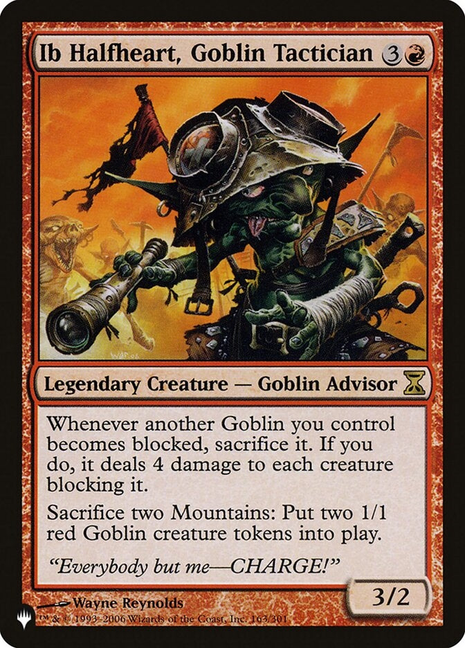 Ib Halfheart, Goblin Tactician (TSP-R-LIST)