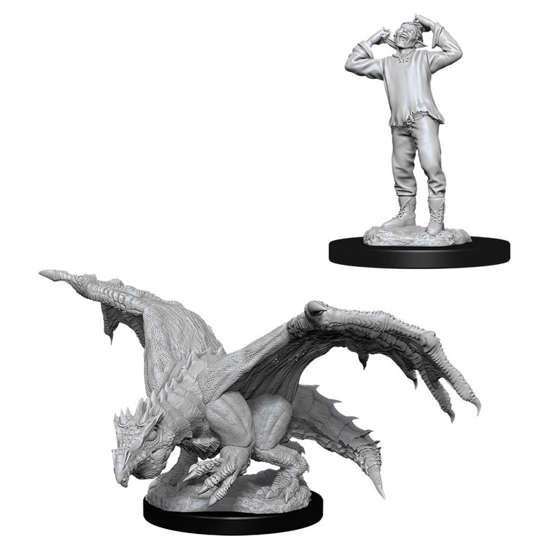 D&D: Nolzur's Marvelous Miniatures - Green Dragon Wyrmling & Afflicted Elf W11