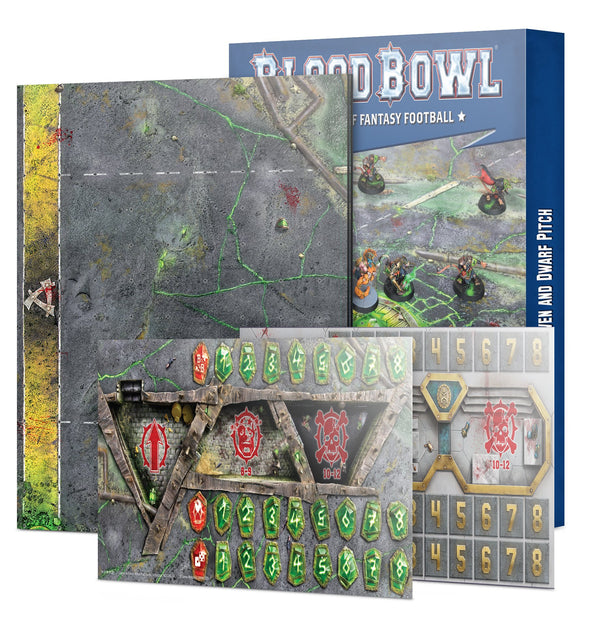 Blood Bowl: Second Season Edition - Pitch and Dugout Set: Skaven & Dwarf